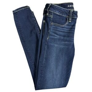 American Eagle Womens Ne(x)t Level Stretch Skinny Jeans Dark Wash Size 4